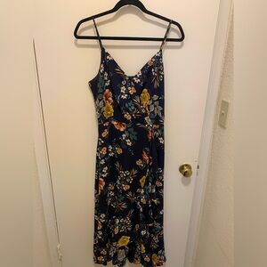 Chelsea28 Navy Floral Midi Dress